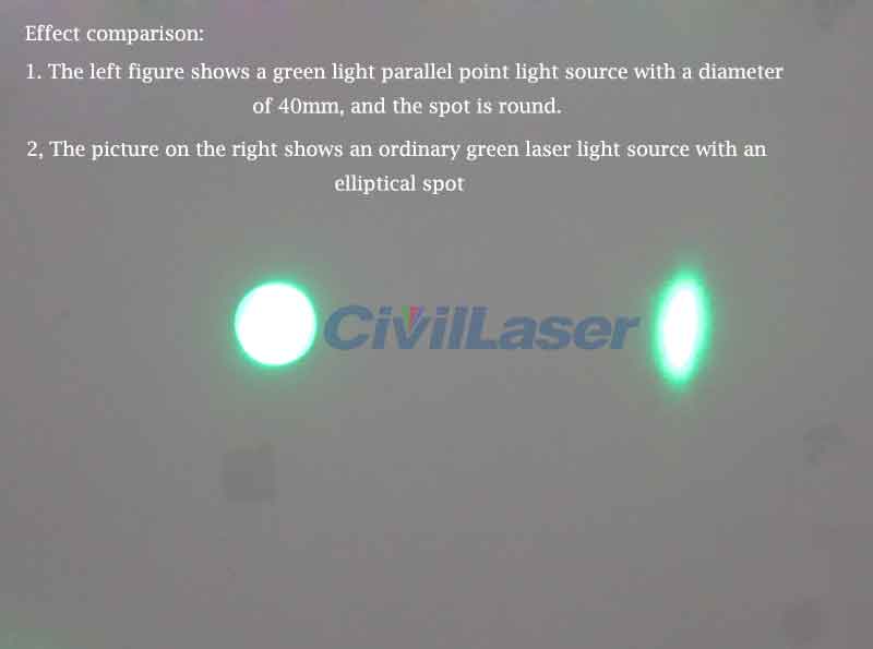 40mm 緑の光 点状の平行光レーザ