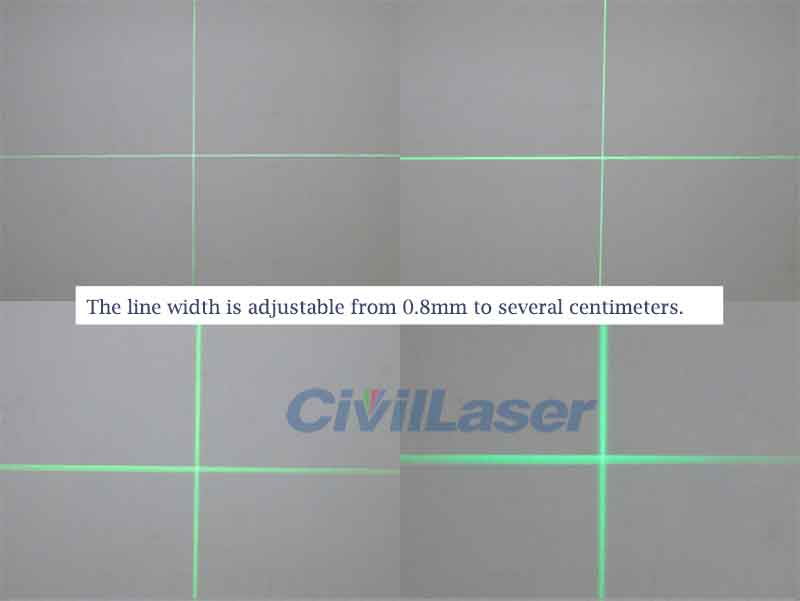 520nm 0.1mw~10mw パワー調整可能 緑色の光 点/線/十字 Class I ~ Class IIIA