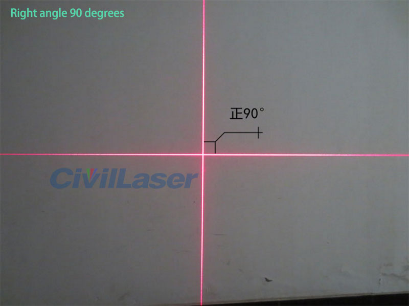 超微細 赤色十字 調整可能な厚さ レーザーモジュール 垂直90度