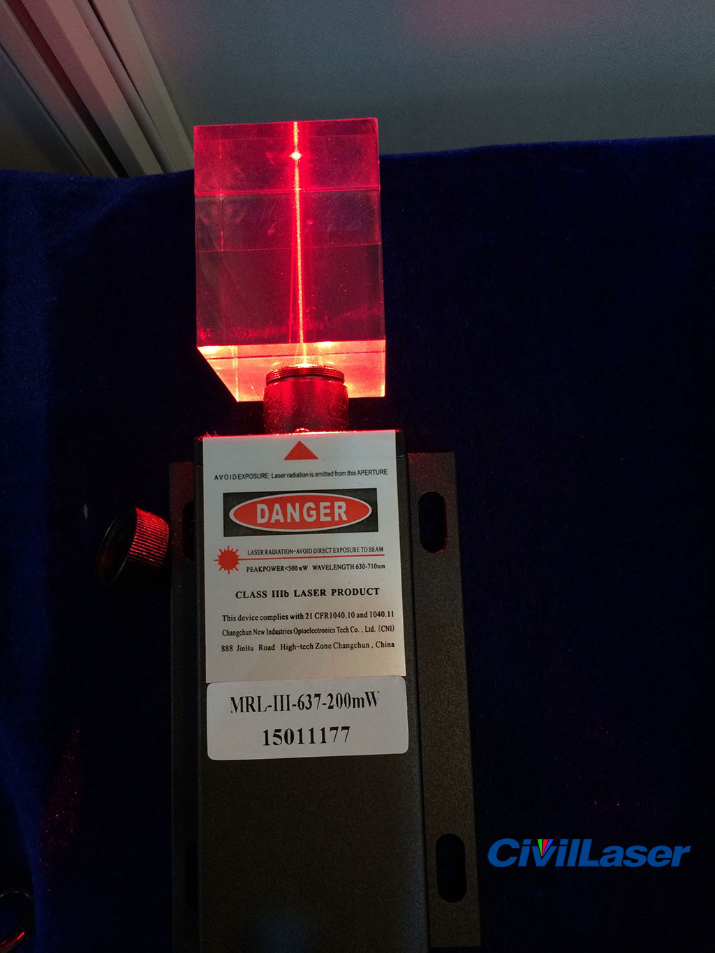637nm 200mW 赤色 レーザー 発光 モジュール